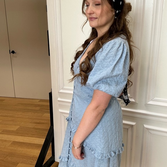 Kate Spade Navy Polka Dot Scarf - Picture 5 of 7